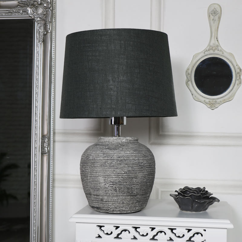 Dark grey cheap bedside lamps